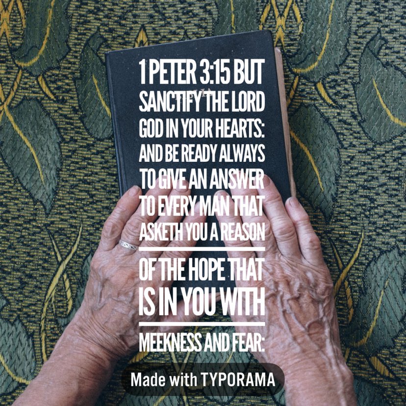 Proving the Gospel with a Transformed Life (1 Peter 3:15)